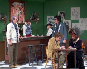 Emperor as "the visitor" in Steve Martin's Picasso at the Lapin Agile
